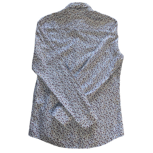 Zara Man Floral Casual Button-Up Shirt Regular Fit – Men’s M – Elbow Patches - Picture 2 of 12